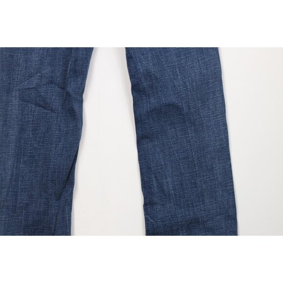 Buckle BKE Mens 28x34 Faded Thick Stitch Stretch Jake Bootcut Denim Jeans Blue - Picture 12 of 14